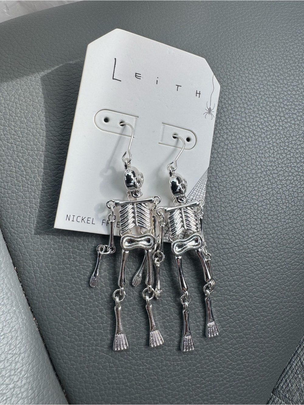 Leith Silver Skeleton Dangle Earrings